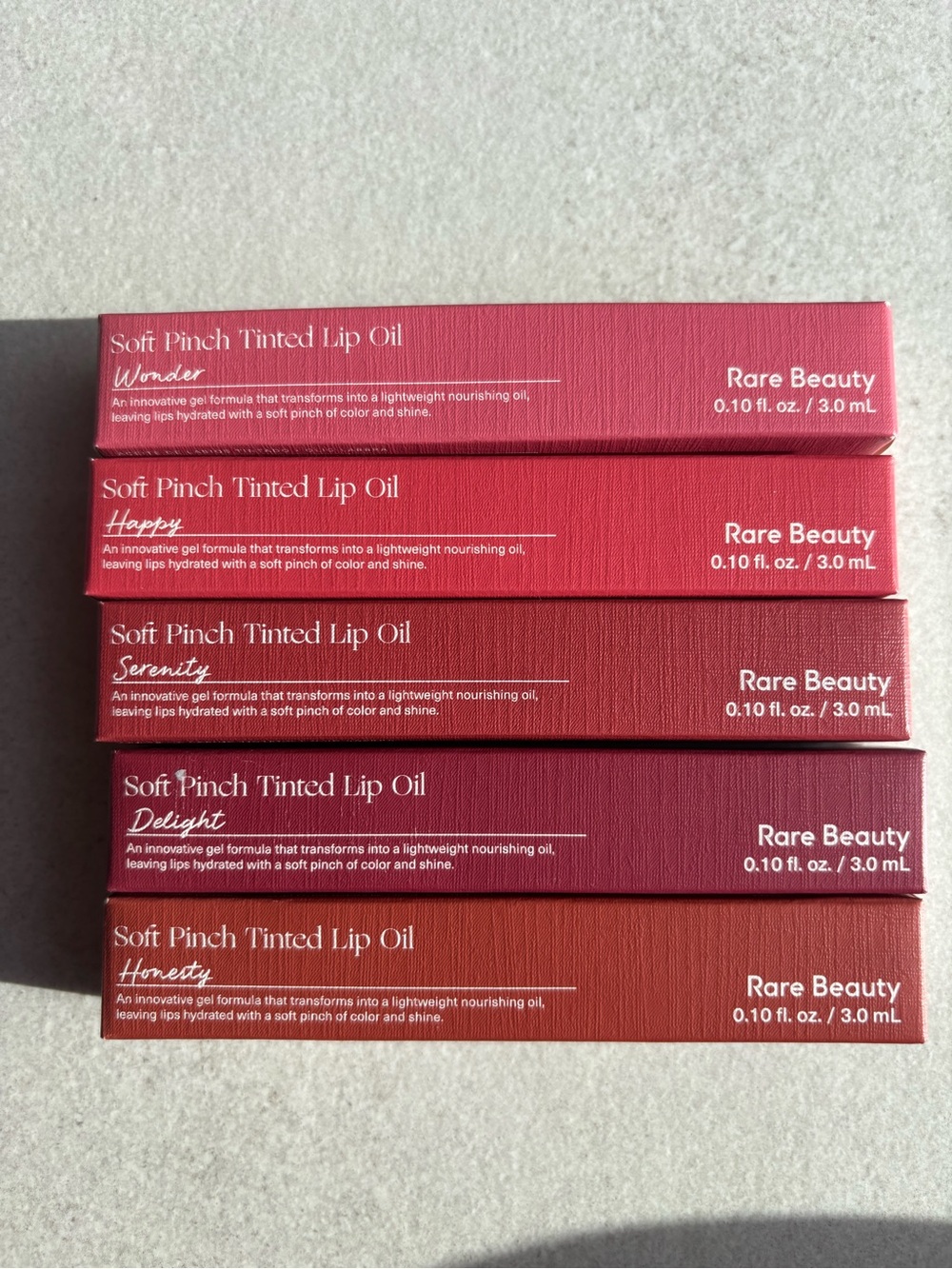 Rare Beauty set of 5 Tinted Lip Oil NIB